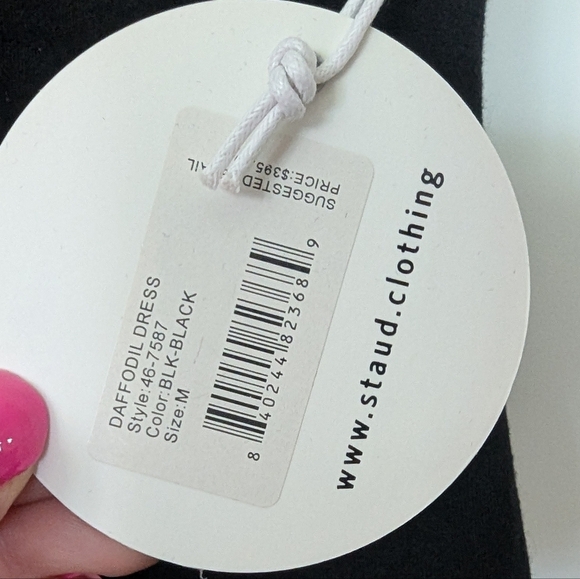 NWT Staud Black Daffodil Sleeveless Tiered Hem Maxi Dress Size Medium - Picture 7 of 13